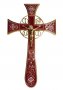 Крест напрестольный мальтийский,  №4-2, золочение, красная эмаль