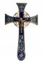 Крест напрестольный мальтийский,  №4-2, золочение, синяя эмаль
