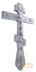 Крест напрестольный прямоугольный никель - фото