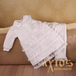 Набор для девочки Миа из коллекции Бархатная белый (3002) - фото