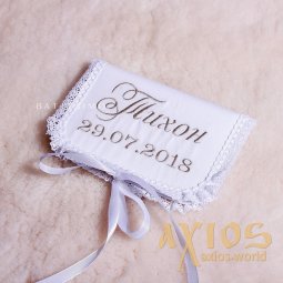 Вариант вышивки имени, вид «Mon Amoure», в серебре (1) - фото