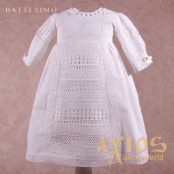 Рубашка для девочки Бусинка (10-313), молочный цвет - фото