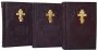 Набор книг (Евангелие, Апостол, Молитвослов), цвет обложки - темно - коричневый
