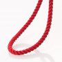 Шелковый красный шнурок с серебряной гладкой застежкой (2мм), серебро 925, шелк, О 18453