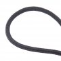 Шелковый черный шнурок с серебряной застежкой О18718