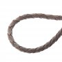 Кожаный бежевый шнурок, с серебряной застежкой, с позолотой и чернением, О18768