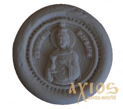 Именная печать, cв. Великомученица Варвара (100 мм) - фото