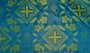 Церковная легкая вискозная ткань с крестами и виноградной лозой (ГРЕЦИЯ)
