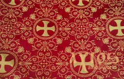 Церковная тонкая вискозная ткань с крестами (Греция) - фото