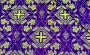 Церковная легкая вискозная ткань с крестами и виноградной лозой (ГРЕЦИЯ)