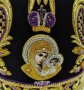 Митра "Корона" с золотой вышивкой на фиолетовом бархате, инкрустирована камнями