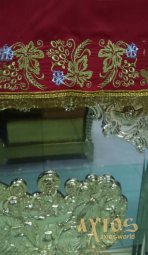 Накидка на престол 150х150 см, красная - фото