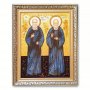 Икона из янтаря Святые Преподобные Иоанн (Майсурадзе) и Иоанн-Георгий (Мхеидзе) Бетанийские