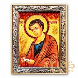 Икона Святой Апостол Филипп из янтаря - фото