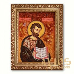 Икона Святой Апостол Марк из янтаря - фото