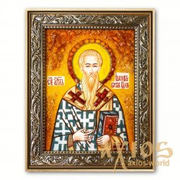 Икона Святой апостол Иаков брат Господень из янтаря - фото