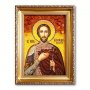 Икона Святой Александр Невский из янтаря