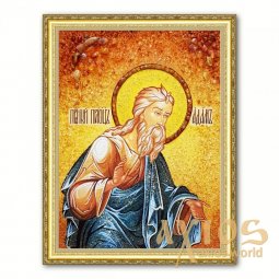 Икона Святой Адам Праотец из янтаря - фото