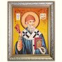 Икона Святитель Спиридон Тримифунтский из янтаря