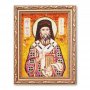 Икона Святитель Нектарий Эгинский из янтаря