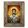 Икона Святитель Лазарь Четвериденный из янтаря