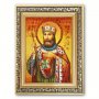 Икона Равноапостольный царь Константин из янтаря