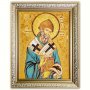 Икона Преподобный Спиридон Чудотворец из янтаря