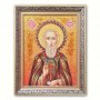Икона Преподобный Сергий Радонежский из янтаря