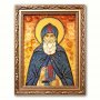 Икона Преподобный Савва Печерский из янтаря