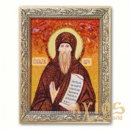Икона Преподобномученик Платон (Колегов) из янтаря - фото