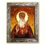 Икона Преподобномученик Макарий Каневский из янтаря