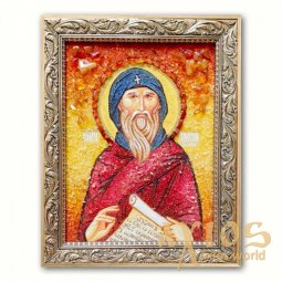 Икона Паисий Великий из янтаря - фото