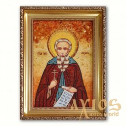 Икона Максим Исповедник из янтаря - фото