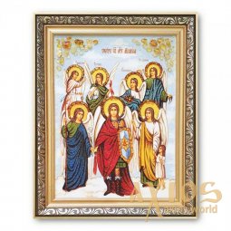 Икона Собор Архистратига Михаила из янтаря - фото