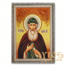 Икона Священномученик Вадим Персидский из янтаря - фото