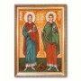 Икона Святые Маркиан и Мартирий из янтаря
