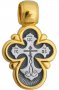 Крест нательный «Лучезарный», серебро 925° с позолотой
