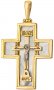 Крест с перламутром, серебро 925° с позолотой