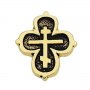 Крест нательный Распятие, золото 585° с чернением
