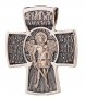 Нательный крестик «Архангел Михаил», золото 585 °, с чернением 35х30 мм, О п02684