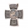 Нательный крестик «Архангел Михаил», золото 585 °, с чернением 35х30 мм, О п02684