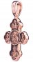 Нательный крестик «Крестовоздвижение. Донская икона Божией Матери«, золото 585 °, с чернением 38х21 мм, О п01840