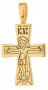 746 Крест нательный с Распятием и Богородицей, серебро 925° с позолотой
