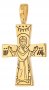 746 Крест нательный с Распятием и Богородицей, серебро 925° с позолотой