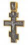 Нательный крестик «Распятие. Ангел Хранитель»  серебро 925 °, с позолотой и чернением 50х30 мм, О 132499