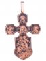 Нательный крестик «Казанская икона Божией Матери с предстоящими святыми«, золото 585 с чернением, 52х35мм, О п01652