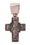 Нательный крестик «Спас на престоле. Божия Матерь на преестоле», золото 585 с чернением, 42х23мм, О п02432