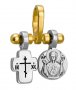 Крест с образом Божией Матери «Знамение», серебро 925°, позолота