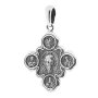 Нательный крестик, серебро 925 с чернением, 35х23мм, О 13356