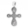 Нательный крестик «Этимасия. Восемь святых», серебро 925 с чернением, 35х21мм, О 13529